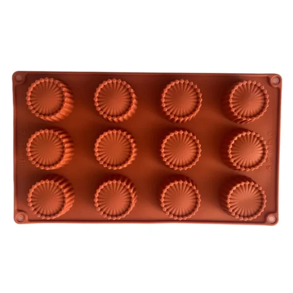 قالب سيليكون سابلية كيك 12 قطعة اسطوانى مشرشر