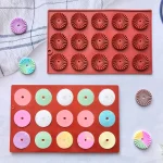 قالب سيليكون 15 تجويف موس كيك فينش مروحة شوكولاته كيك