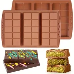 قالب شوكولاته بار عميق 3 قطع مربعات