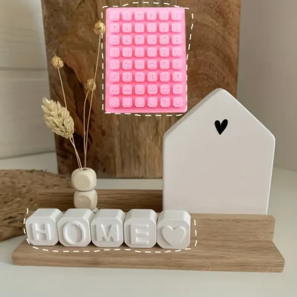 قالب سيليكون حروف وارقام كيبورد انجليزى تزين شمع