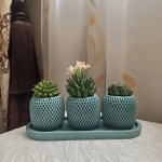 4 قوالب كونكريت كوستر 24 سم 3 قوالب مخطط حامل شموع