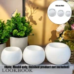 3 قوالب سيليكون كونكريت دائرية بأحجام ثلاثة، مبخرة ثلاث مقاسات باكدج قوالب كونكريت للمبتدئين