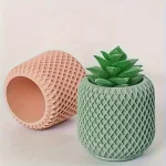 قالب سيليكون كونكريت كوب تخزين شبكى وحامل شموع