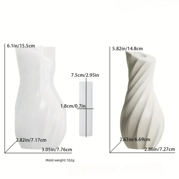 قالب سيليكون كونكريت فازة ، ، قالب مزهرية للمبتدئين، م، صنع هدايا ذات معنى، تصميم مزهرية لعشاق الحرف اليدوية،