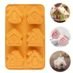 قالب سيليكون شكل بيت منزل متعدد الاستخدام صابون شمعة كيك عيد الميلاد
