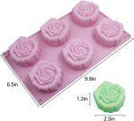 قالب سيليكون شكل وردة بلدى متعدد الاستخدمات كيك شمعه صابون