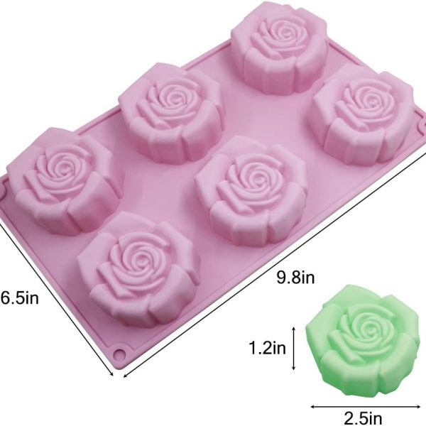 قالب سيليكون شكل وردة بلدى متعدد الاستخدمات كيك شمعه صابون