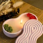 قالب سيليكون كونكريت لصندوق تخزين المجوهرات ، وعاء شمعة على شكل عقدة،