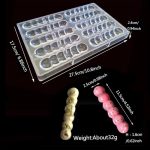 قالب شوكولاتة من الاكريليك بولي كربونات شكل عصا طويلة لولى بوب تزيين الكيك والحلوى وأدوات الحلوي