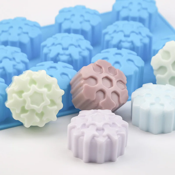 قالب سيليكون جميع اشكال ندف الثلج اشهر قوالب راس السنة