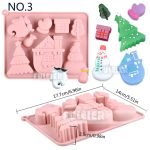 قالب سيليكون ثلاثى الابعاد عيد الميلاد الكرتونى