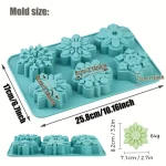 قالب سيليكون رقاقات الثلج متعدد الاستخدام عيد الميلاد