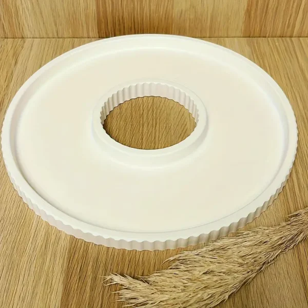 قالب سيليكون كونكريت صينية مخططة دائرية مفرغ ،