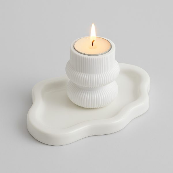 قالب سيليكون صينية سحابة 19 سم غير منتظمة عشوائي مع حلزونى حامل شموع 2 قطعة عرض خاص توزيعات سبوع