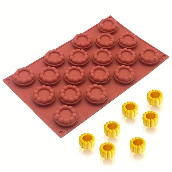 قالب سيليكون موس كيك سواريه - سهولة الإخراج للشوكولاتة، الحلوى، صناعة الصابون والشموع - مثالي لحفلات الزفاف، أعياد الميلاد، عيد الميلاد، يوم الأم، التخرج - أداة سيليكونية غذائية عالية الجودة، قوالب شوكولاتة، تصميم بتلات دقيق، مادة سهلة الفصل