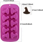 قالب سيليكون الهالوين شطل طاقية ، للشوكولاتة والحلويات والجيلي والحلويات 10 تجاويف
