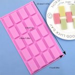 قالب سيليكون مستطيل 20 قطعة طول 4.7 سم عرض 2.4 سم ارتفاع 1.8سم