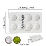 قالب من السيليكون جديد 8 ثقوب دوامة زهرة قالب الكعكة للخبز ثلاثية الأبعاد الغيوم موس الشوكولاته فينش