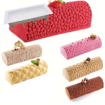 مجموعة مفارش قالب سيليكون اسطواني مستطيل سويسرول قالب موس كيك اشكال البن القلوب الشجرة الحبوب طوبى