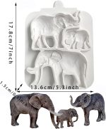 قالب سيليكون شكل فيل تزين كيك عجينة السكر