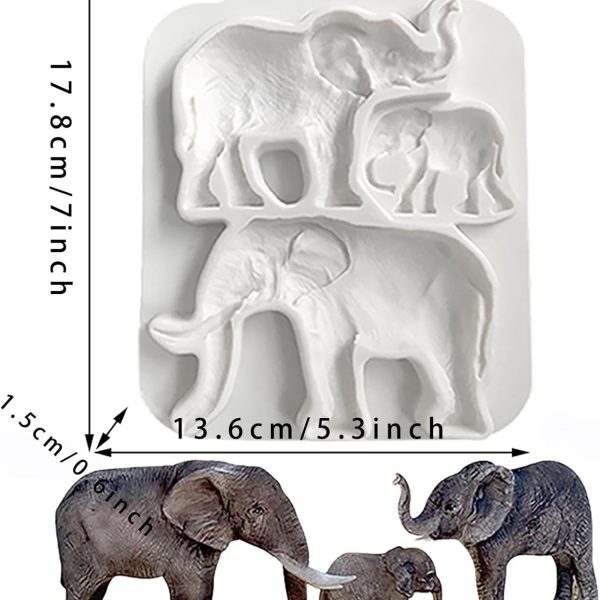 قالب سيليكون شكل فيل تزين كيك عجينة السكر