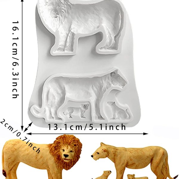 قالب سيليكون شكل الاسد تزين كيك عجينة السكر