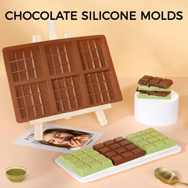 قالب سيليكون شوكولاتة بارات سداسي التجاويف