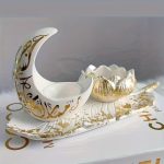 3 قوالب سيليكون رمضان 2026 قالب سيليكون لحامل شمعة هلالي، زينة حامل شمعة لوتس قالب الريشة