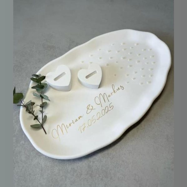 قالب سيليكون كونكريت عشوائي غير منتظم ترند صنية الخطوبة - قالب بيضاوي ودائري ثقيل ، وعاء عرض المجوهرات - قالب هدايا