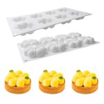 قالب سيليكون موس كيك 8 قطع على شكل زهرة شوكولاته