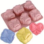 قالب سيليكون على شكل صندوق هدايا، 6 قطع للموس والشوكولاتة والحلوى والحلويات، مناسب لمناسبات متعددة -