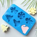 قالب سيليكون كريسماس 2026 أشكال رجل الثلج ونجمة الثلج وشجرة الكريسماس