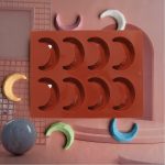 قالب سيليكون هلال رمضان 8 قطع مضلع