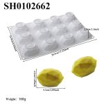 قالب سيليكون موس كيك 12 خلية الليمون الحلوى الفرنسية