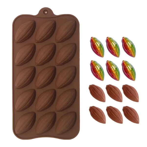 قالب سيليكون شوكولاته فاكهه الكاكاو 15 قطعة