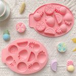 قالب سيليكون فواكه مجمعة قالب ثلج جيلى شوكولاته تزين شمع صابون