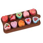 قالب سيليكون على شكل قلب للشوكولاتة، والحلوى، والشموع، والصابون، والراتنج - قوالب حرفية متعددة الاستخدامات لهدايا عيد الحب، وعيد الفصح، وعيد الأب، وعيد الأم