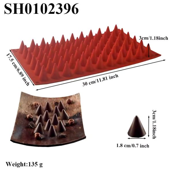 قالب سيليكون مخروطي مناسب لصنع قوالب كعك وبسكويت الشوكولاتة مينى كونو