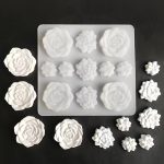 قالب سيليكون واحد للنباتات العصارية، مناسب لصنع الشموع والصابون والصب بالشمع أو الراتنج، مثالي للمشاريع