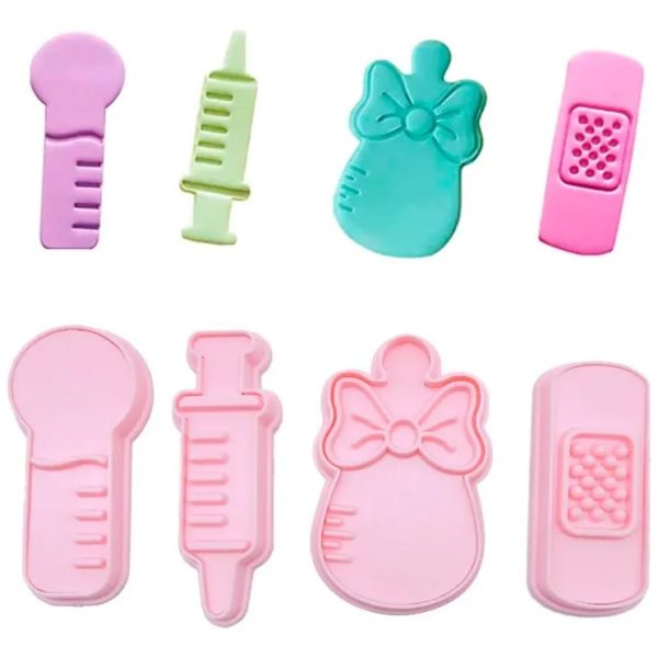 قطاعات عجينة السكر والبسكويت اشكال البيبى 4 قطع تزين كيك وكب كيك