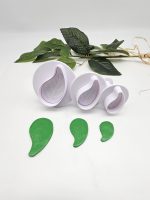 قطاعة اوراق شجر ثلاث مقاسات تزين كيك وكب كيك