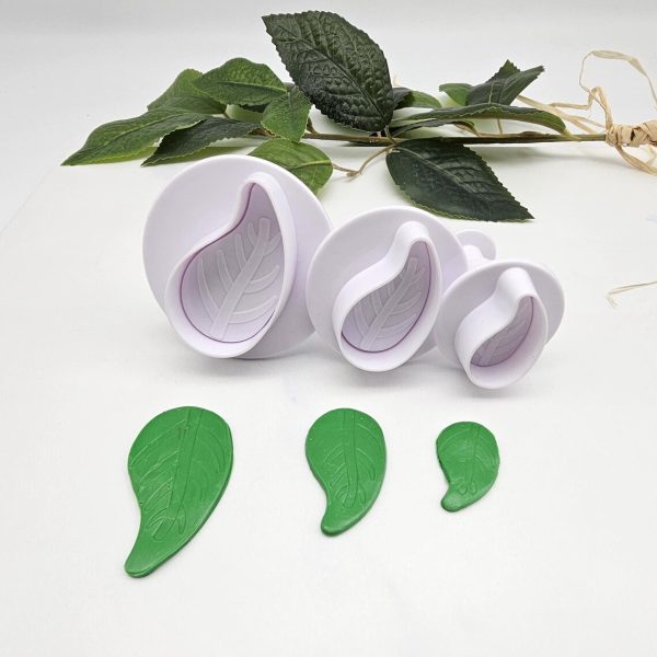 قطاعة اوراق شجر ثلاث مقاسات تزين كيك وكب كيك