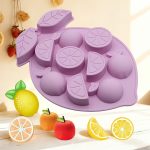 قالب سيليكون شكل ليمون وبرتقال مناسب للخبز والصابون والشموع والحرف اليدوية | جيلي الفواكه والموس والكيك، مقاوم للحرارة، هدية مثالية للعطلات