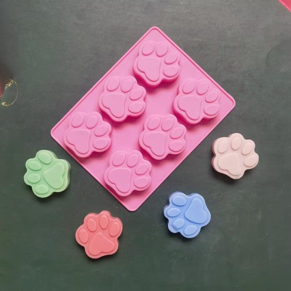 قالب سيليكون لطباعة آثار أقدام الكلاب، مناسب للكيك والكب كيك والصابون المصنوع يدويًا، مثالي للخبز في المطابخ والمطاعم