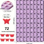 قالب سيليكون على شكل فراشات، تحتوي على 72 تجويفًا صغيرًا،تزين الشوكولاتة الكيك والوجبات الخفيفة المنزلية مثل البسكويت.