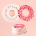 قالب سيليكون كبير على شكل إكليل توت فينش عالى - قالب احترافي مصنوع من السيليكون الغذائي ، مناسب للشوكولاتة وتزيين حفلات الزفاف وأعياد الميلاد وعيد الحب - سهل الفك ومتين