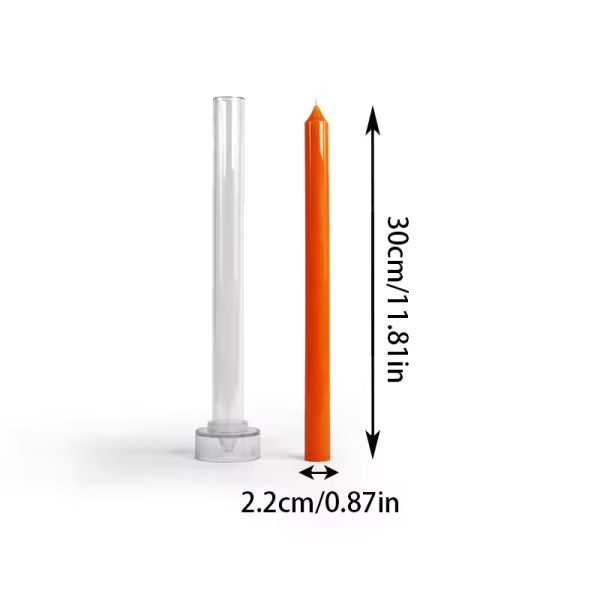 قالب اكريليك شمعة سادة 30 سم