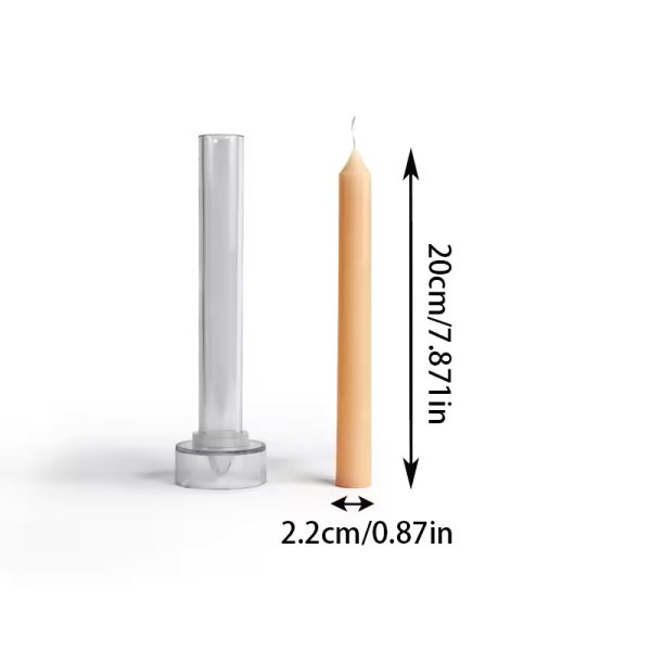 قالب اكريليك شمعة سادة 20 سم