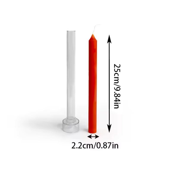 قالب اكريليك شمعة سادة 25سم