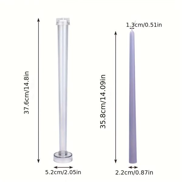 قالب اكريليك شمعة سادة مدبب 35سم